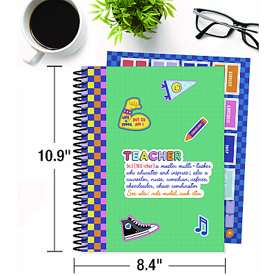 Carson-Dellosa Education Teacher Planners, Weekly/Monthly, Two-Page Spread, 11 x 8.5, Multicolor Cover, We Stick Together Theme (CDP105050)