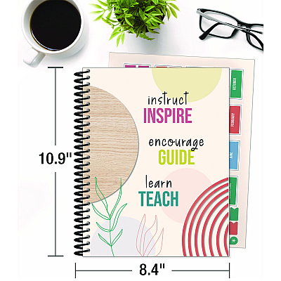 Carson-Dellosa Education Teacher Planners, Weekly/Monthly, Two-Page Spread, 11 x 8.5, Multicolor Cover, True to You Theme (CDP105051)