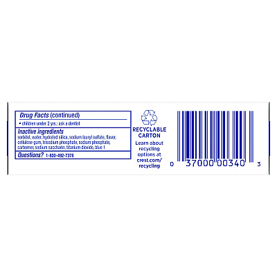 Crest Cavity Protection Toothpaste, Personal Size, 0.85 oz Tube, 240/Carton (PGC09596)