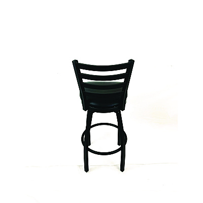 JMC Furniture Boggs Series Barstool, Supports Up to 300 lb, 30.5" Seat Height, Black Seat, Black Back, Black Base (BBBVSBLK)