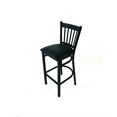 JMC Furniture Cobra Series Barstool, Supports Up to 300 lb, 28.5" Seat Height, Black Seat, Black Back, Black Base (CBBVSBLK)