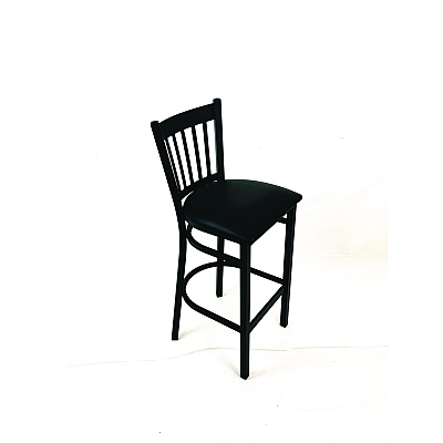 JMC Furniture Cobra Series Barstool, Supports Up to 300 lb, 28.5" Seat Height, Black Seat, Black Back, Black Base (CBBVSBLK)