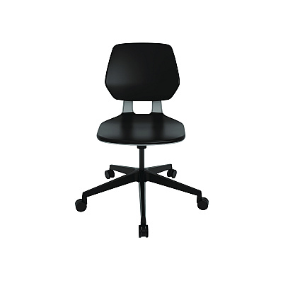 Safco Commute Task Chair, Supports Up to 275 lb, 18.25" to 22.25" Seat Height, Black Seat, Black Back, Black Base (SAF7825BL)