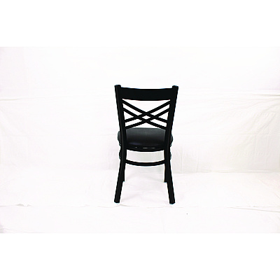 JMC Furniture X Series Chair, Supports Up to 300 lb, 18" Seat Height, Black Seat, Black Back, Black Base (XCHBVSBLK)