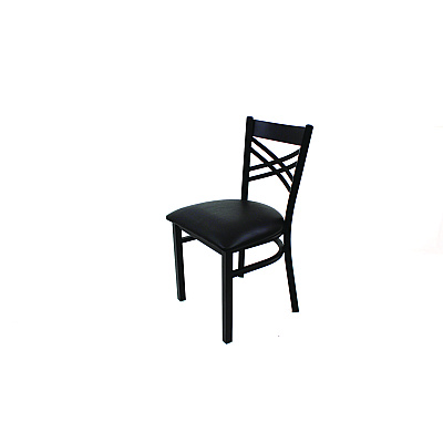 JMC Furniture X Series Chair, Supports Up to 300 lb, 18" Seat Height, Black Seat, Black Back, Black Base (XCHBVSBLK)