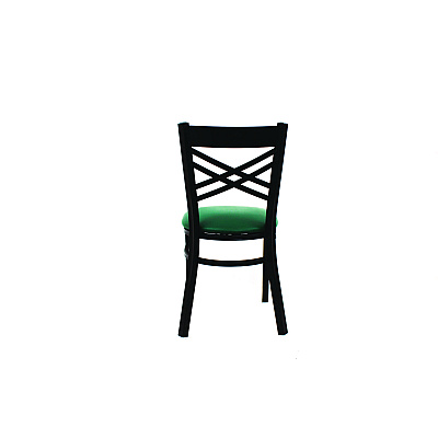 JMC Furniture X Series Chair, Supports Up to 300 lb, 18" Seat Height, Green Seat, Black Back, Black Base (XCHBVSGRN)