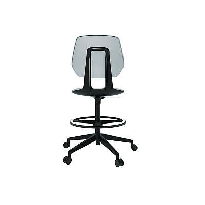 Safco Commute Extended Height Task Chair, Supports Up to 275 lbs, 18.25" to 22.25" Seat Height, Gray/Black (SAF7827GR)