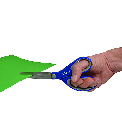 Westcott Scissors with Antimicrobial Protection, 8" Long, 3.25" Cut Length, Straight Blue/Gray Handle, 2/Pack (ACM17836)