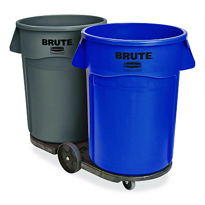 Rubbermaid Commercial Vented Round Brute Container, 32 gal, Plastic, Blue (RCP2632BLU)