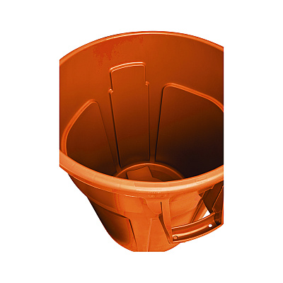 Rubbermaid Commercial Brute Round Container, 44 gal, Plastic, Orange (RCP2119307)