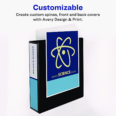 Avery Showcase Economy View Binders with Slant Rings, 3 Rings, 2" Capacity, 11 x 8.5, White (AVE19701)