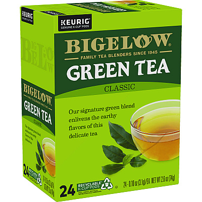 Bigelow Green Tea K-Cup Pack, 24/Box, 4 Box/Carton (GMT6085CT)