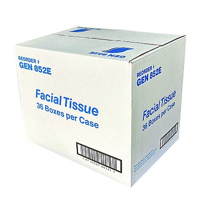 GEN Facial Tissue Cube Box, 2-Ply, White, 85 Sheets/Box, 36 Boxes/Carton (GEN852E)