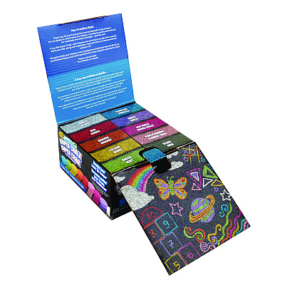 Crayola Super Chalk, 1" x 2.8" Diameter, 10 Assorted Colors, 10 Pucks/Box (CYO518303)