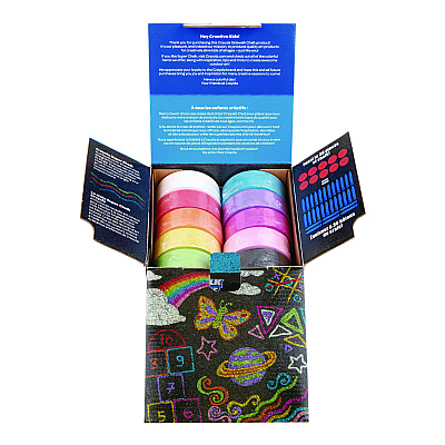 Crayola Super Chalk, 1" x 2.8" Diameter, 10 Assorted Colors, 10 Pucks/Box (CYO518303)