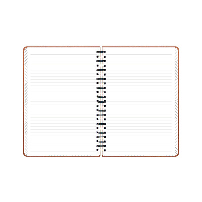 Blue Sky ASMBLD Faux Leather Wirebound Notebook, 1-Subject, Medium/College Rule, Tan Cover, (80) 8.5 x 5.75 Sheets (BLS150538)