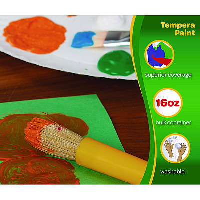 Crayola Premier Tempera Paint, Turquoise, 16 oz Bottle (CYO541216048)