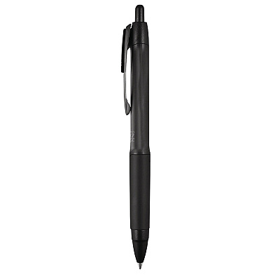 uniball 207 Plus+ Gel Pen, Retractable, Micro 0.5 mm, Black Ink, Black Barrel, Dozen (UBC70606)