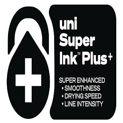 uniball 207 Plus+ Gel Pen, Retractable, Medium 0.7 mm, Black Ink, White Barrel, 4/Pack (UBC70652)