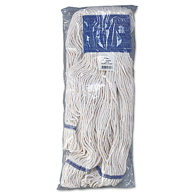 Boardwalk Super Loop Wet Mop Head, Cotton/Synthetic Fiber, 5" Headband, X-Large Size, White, 12/Carton (BWK504WH)