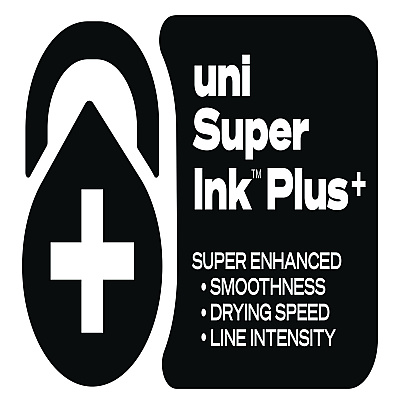 uniball 207 Plus+ Gel Pen, Retractable, Medium 0.7 mm, Black Ink, White Barrel, Dozen (UBC70706)