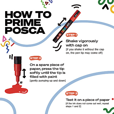 POSCA Water-Based Paint Markers, Fine Bullet Tip, 0.9 mm/1.3 mm, Assorted Colors, 8/Set (UBCPC3M8CSFTCLR)