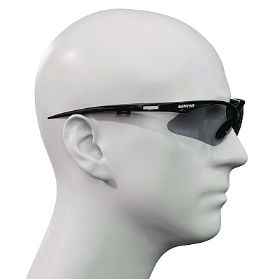 KleenGuard V30 Nemesis VL Safety Glasses, Black Frame, Smoke Lens, 12/Carton (KCC55391)