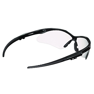 KleenGuard V30 Nemesis VL Safety Glasses, Black Frame, Clear Lens, 12/Carton (KCC55401)