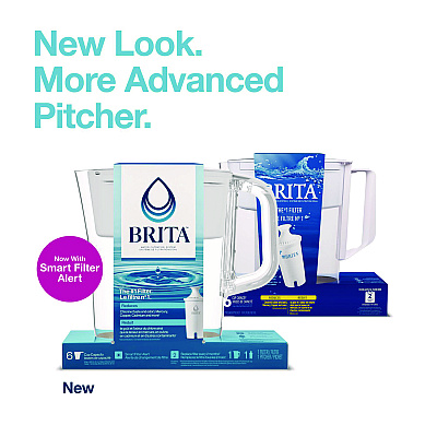 Brita Small 6-Cup Water Filter Pitcher with 1 Standard Filter, Clear (CLO36089EA)