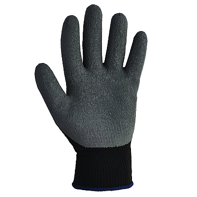 KleenGuard G40 Latex Coated Gloves, 270 mm Length, 11 X-Large, Poly/Cotton, Gray/Black, 12 Pairs/Pack (KCC97274)