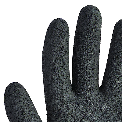 KleenGuard G40 Latex Coated Gloves, 270 mm Length, 11 X-Large, Poly/Cotton, Gray/Black, 12 Pairs/Pack (KCC97274)