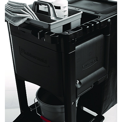 Rubbermaid Commercial Cleaning Cart Locking Door Kit, Black (1861443)