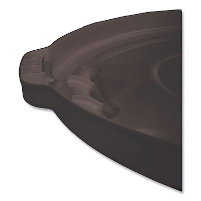 Rubbermaid Commercial BRUTE Self-Draining Flat Top Lids for 32 gal Round BRUTE Containers, 22.25" Diameter, Black (1867532EA)