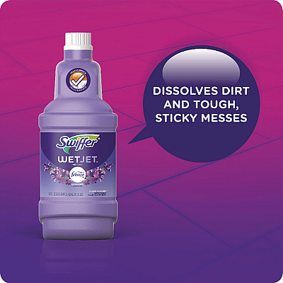 Swiffer WetJet System Cleaning-Solution Refill, Lavender Scent, 1.25 L, 4/Carton (PGC77811CT)