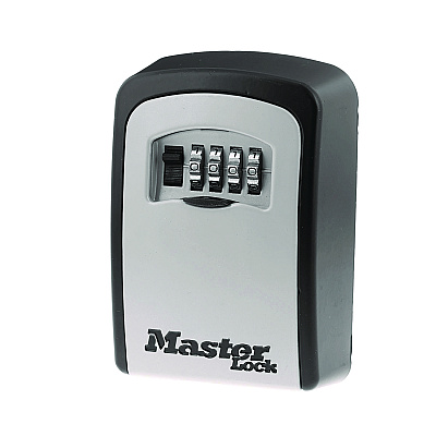 Master Lock Locking Combination 5 Key Steel Box, 3.25" Wide, Black/Silver (MLK5401D)