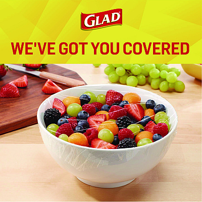 Glad Cling'N Seal Plastic Food Wrap, 200 Square Foot Roll, Clear (CLO00020)