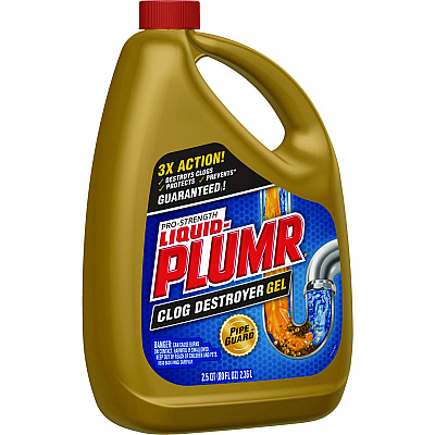 Liquid Plumr Pro-Strength Full Clog Destroyer Plus PipeGuard, Gel, 80 oz (CLO00228EA)