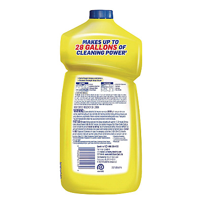 LYSOL Power Clean Concentrated Multi-Surface Cleaner, Lemon and Sunflower Essence, 28 oz Pour Bottle, 9/Carton (82513CT)