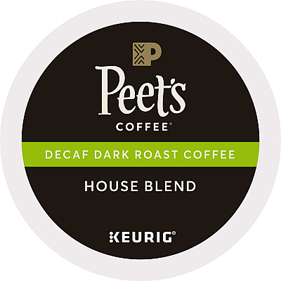 Peet's Coffee House Blend Decaf  K-Cups, 22/Box (GMT6544)