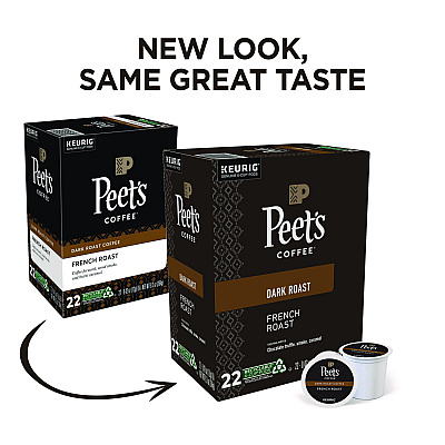 Peet's Coffee French Roast Coffee K-Cups, 22/Box (GMT6545)