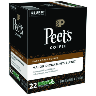 Peet's Coffee Major Dickason's Blend K-Cups, 22/Box (GMT6547)