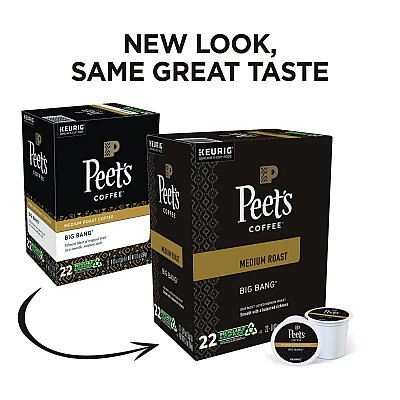 Green Mountain Coffee Roasters Roasters Roasters Peet's Big Bang K-Cup, Big Bang, K-Cup, 22/Box (GMT6664)