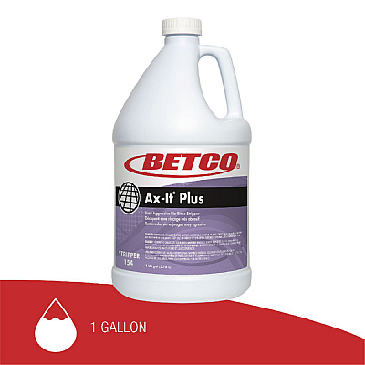 Betco Ax-it Plus Floor Stripper, 1 gal Bottle, 4/Carton (BET1540400)