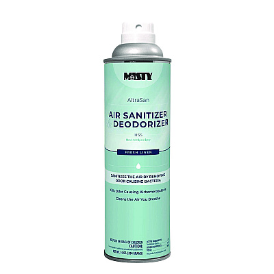 Misty Handheld Air Sanitizer/Deodorizer, Fresh Linen, 10 oz Aerosol Spray, 12/Carton (AMR1037236)