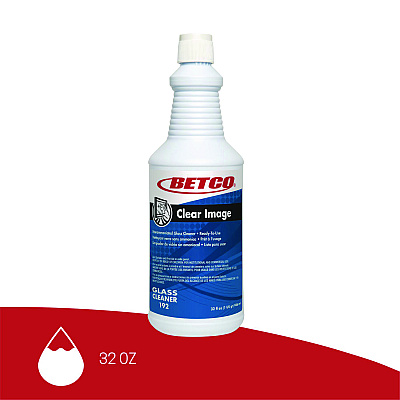 Betco Clear Image Glass and Surface Cleaner, Rain Fresh Scent, 32 oz Bottle, 12/Carton (BET1921200)