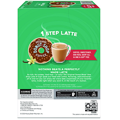 The Original Donut Shop Vanilla One Step Latte K-Cup, 20/Box (DIE8177)