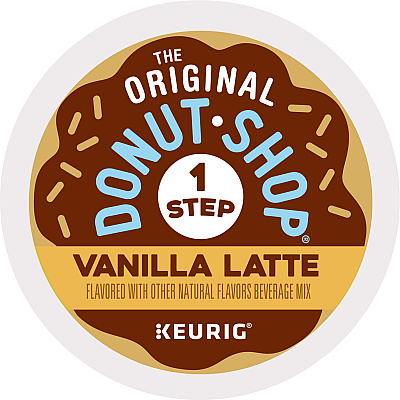 The Original Donut Shop Vanilla One Step Latte K-Cup, 20/Box (DIE8177)