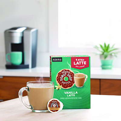 The Original Donut Shop Vanilla One Step Latte K-Cup, 20/Box (DIE8177)