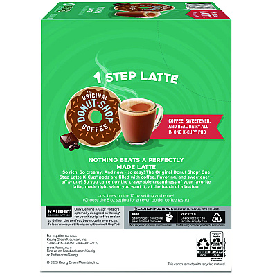 The Original Donut Shop Mocha One Step Latte K-Cup, Vanilla, 20/Box (DIE8179)