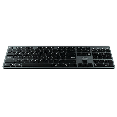 Adesso WKB-7300 Wireless Keyboard and Mouse, 2.4 GHz Frequency/30 ft Wireless Range, Gray/Black
